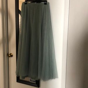 Jenny Yoo tulle bridesmaid skirt in Sea Glass